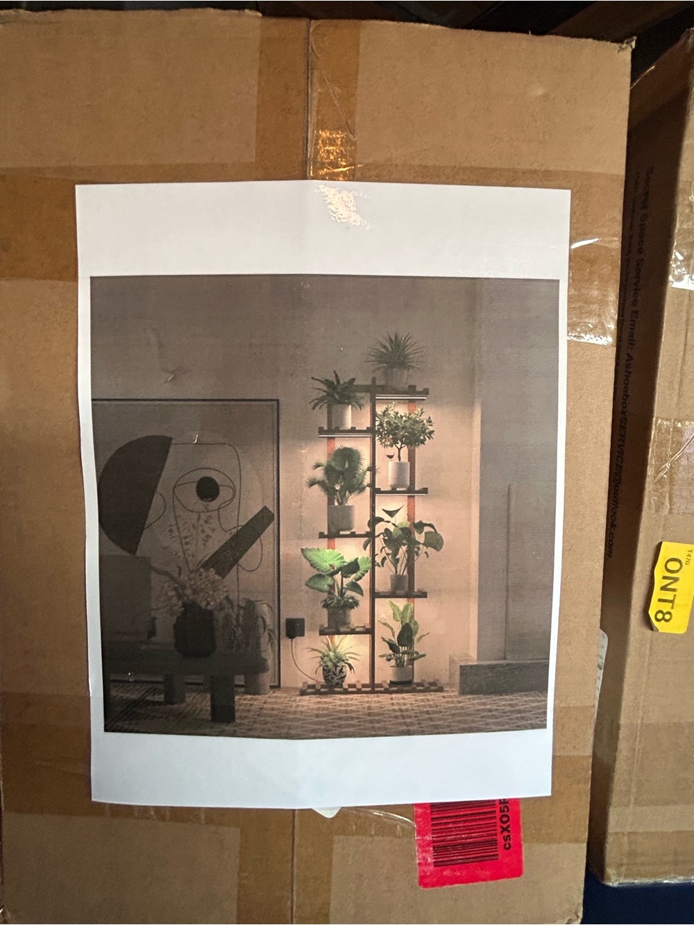 Vertical Plant Shelf with Mixed Greenery